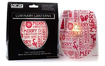 Telysholder, sammenleggbare, 4 stk, med ledlys