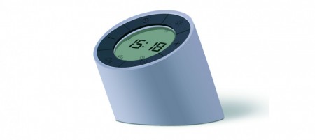 Vekkerklokke Edge med led, grå