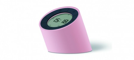 Vekkerklokke Edge med led, rosa